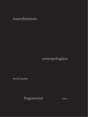 cover image of Anarchistinės antropologijos fragmentai